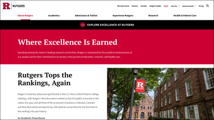 Excellence webpage