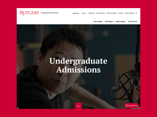 Rutgers undergraduate admissions site