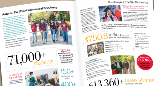 Interior spread of Great Things to Know about Rutgers.