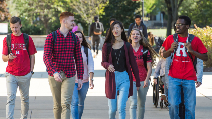 Rutgers students on the New Brunswick campus