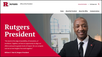 The Rutgers President Website