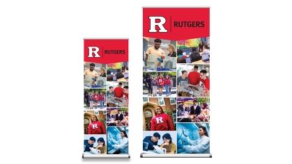 The pullup banners from the Rutgers Exhibit Kit