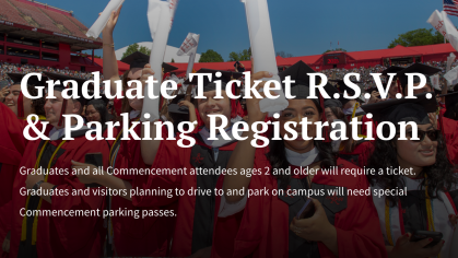 Parking page on Commencement site