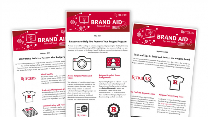 Several issues of the Brand Aid enewsletter