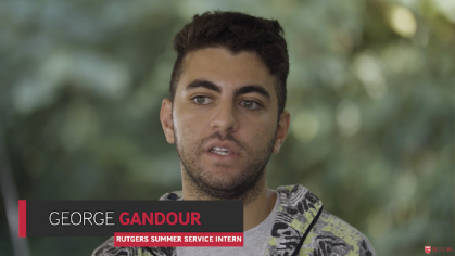 Rutgers Summer Service Internship student 