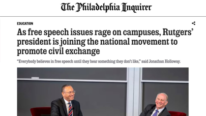 Philadelphia Inquirer Features President Holloway 