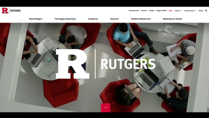 Screenshot of rutgers.edu homepage