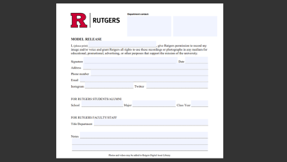 rutgers model release form