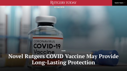 Novel Rutgers COVID Vaccine story