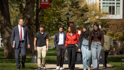 Holloway with Students