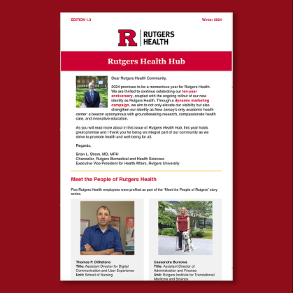 Rutgers Health Hub Enewsletter