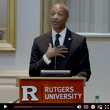 President Tate at podium