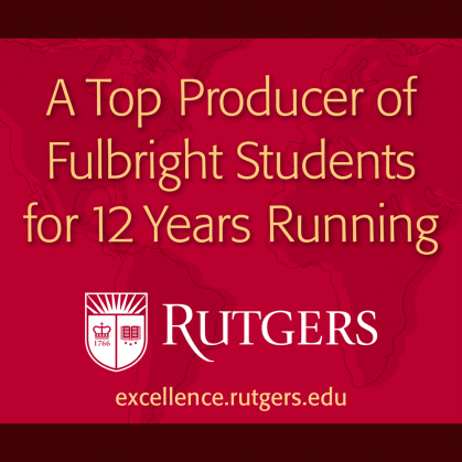 Rutgers Fulbright students ad