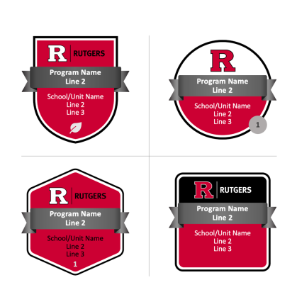 Four shapes of the digital badges