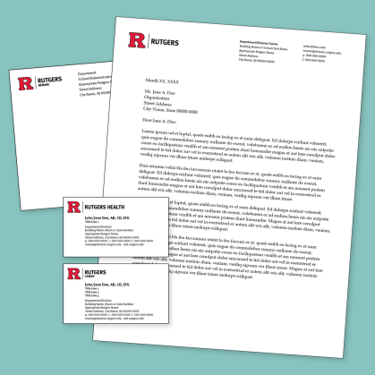 Samples of Rutgers stationery
