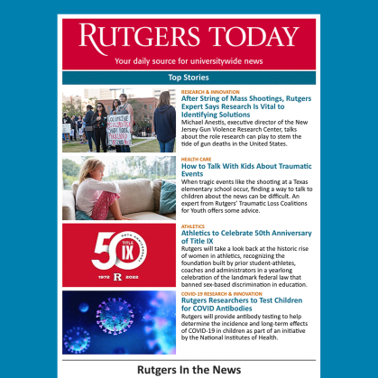 Rutgers Today enewletter