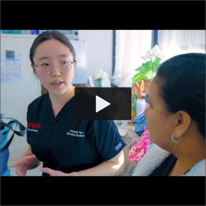 Screenshot of Rutgers nursing video