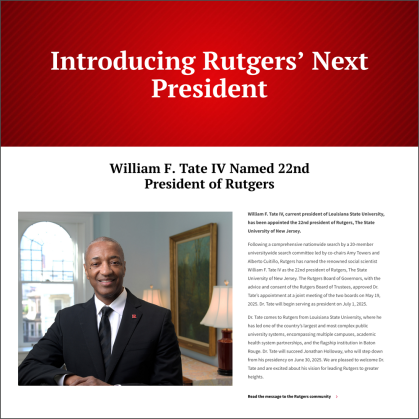 President designate website homepage
