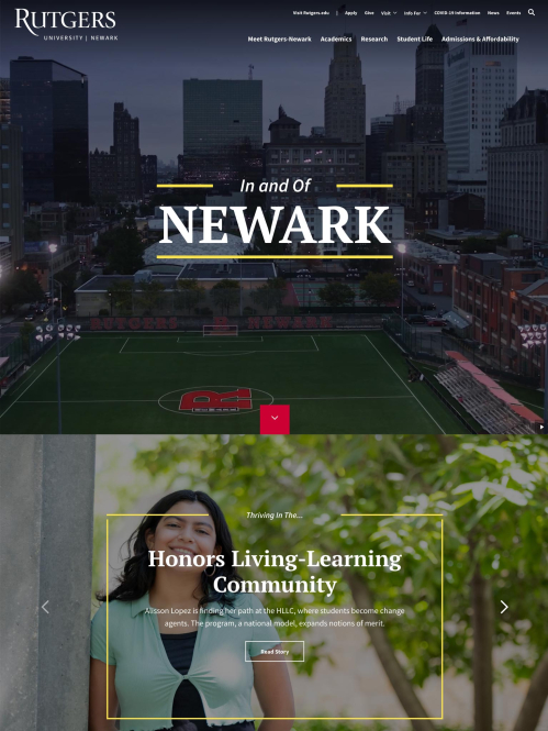 Rutgers–Newark homepage