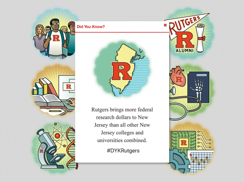 Rutgers Pride Campaign graphics