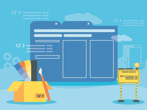 Adobe stock image of a website construction