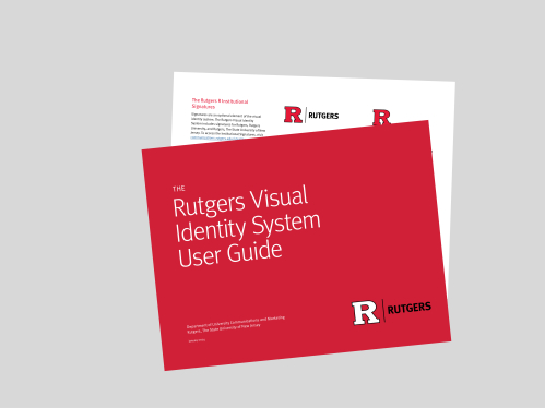 Cover of the Rutgers Visual Identity System User Guide
