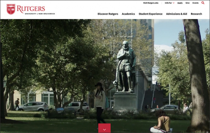 Rutgers-New Brunswick website homepage