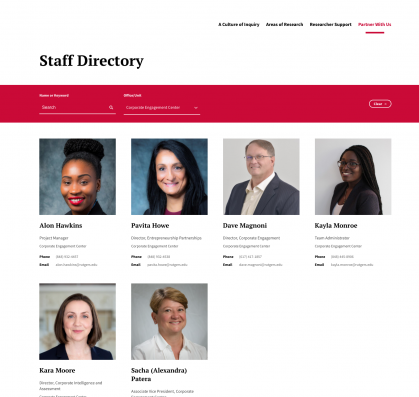 RCCL Staff Directory View